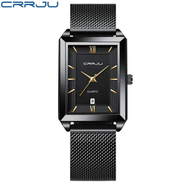 Wholesale Alloy And Stainless Steel Casual Business Fashion Men's Rectangular Dial Watch - Image 6