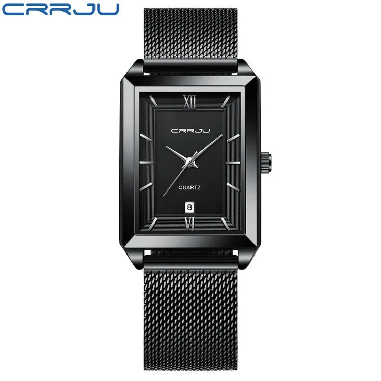 Wholesale Alloy And Stainless Steel Casual Business Fashion Men's Rectangular Dial Watch - Image 9