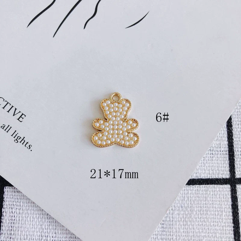 Wholesale Alloy Bear Rose Pendant Earrings Jewelry Accessories - Image 10