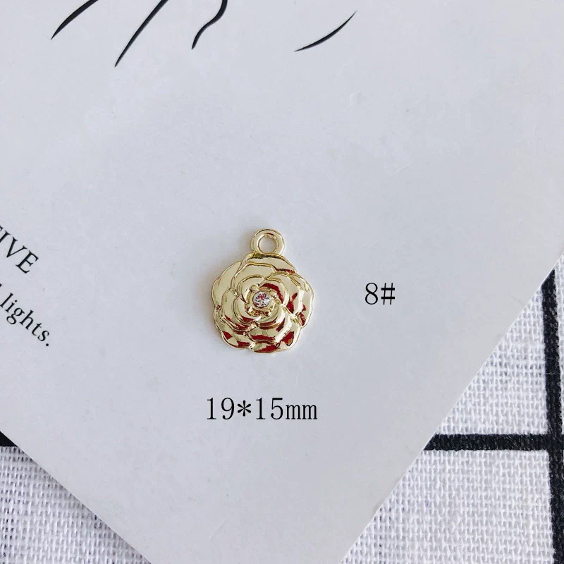 Wholesale Alloy Bear Rose Pendant Earrings Jewelry Accessories - Image 12