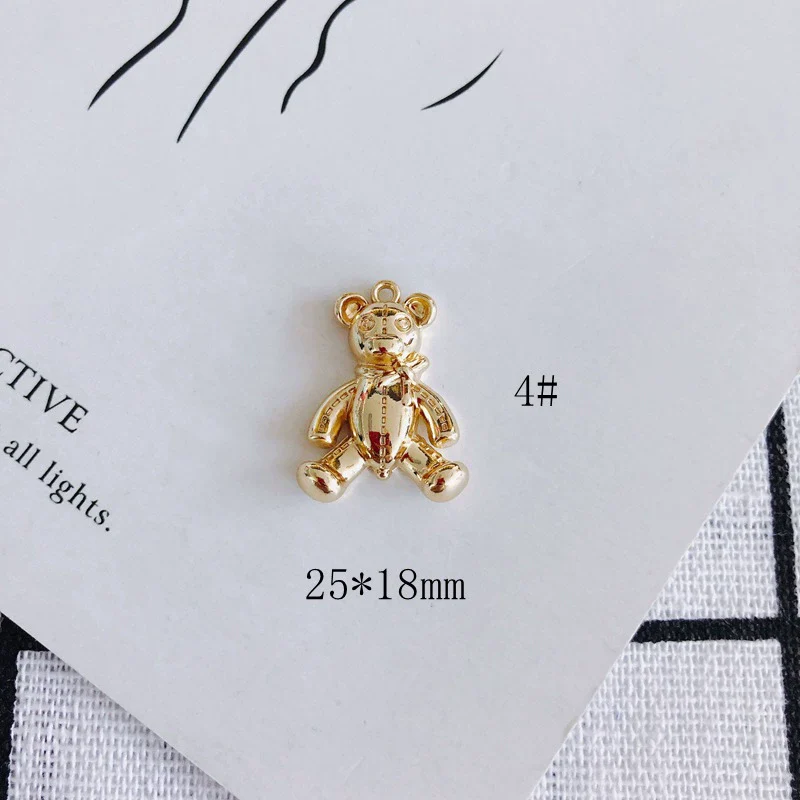 Wholesale Alloy Bear Rose Pendant Earrings Jewelry Accessories - Image 8