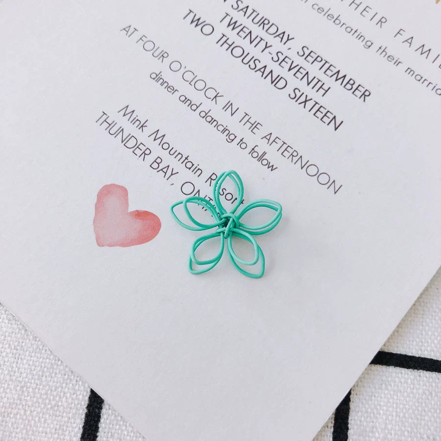 Wholesale Alloy Ear Jewelry Accessories With Color Petals Double Hollow Flowers And Baking Paint - Image 11