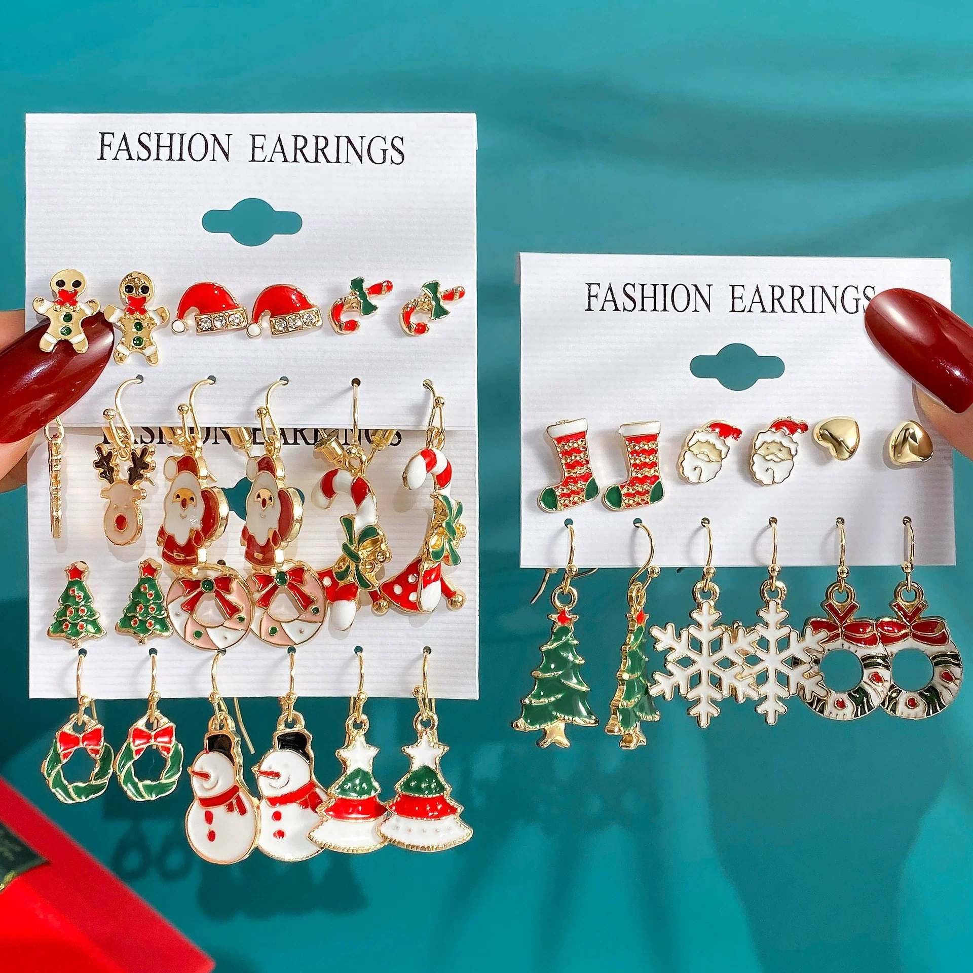 Wholesale Alloy Earrings With Cartoon Characters Dripping Oil Design For Women Festival Elements Style - Image 3