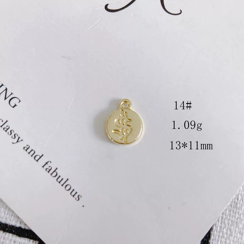 Wholesale Alloy Electroplating Jewelry Accessories Star Love Lock Hollow Inlay Small Pendant - Image 18