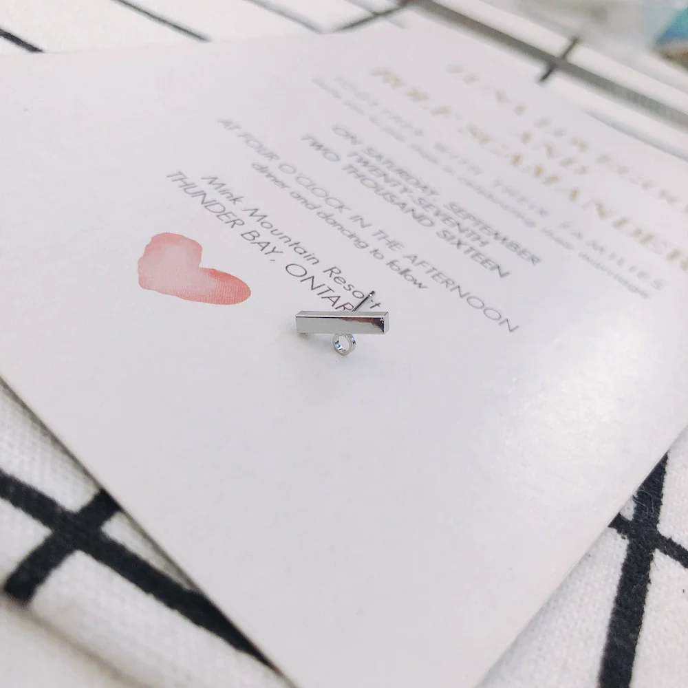 Wholesale Alloy Fashion Smooth Color Electroplated Oneword Earring With Hanging Ear Accessories - Image 6