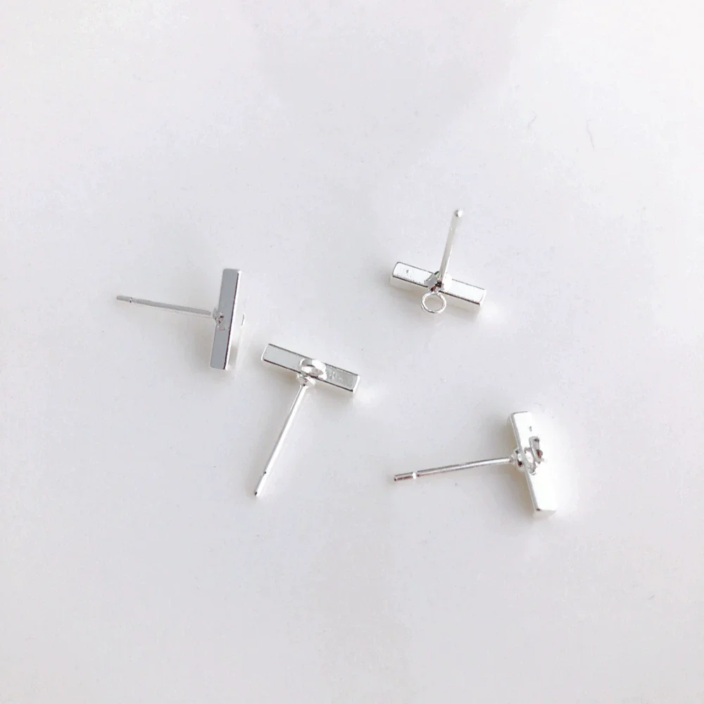 Wholesale Alloy Fashion Smooth Color Electroplated Oneword Earring With Hanging Ear Accessories - Image 8