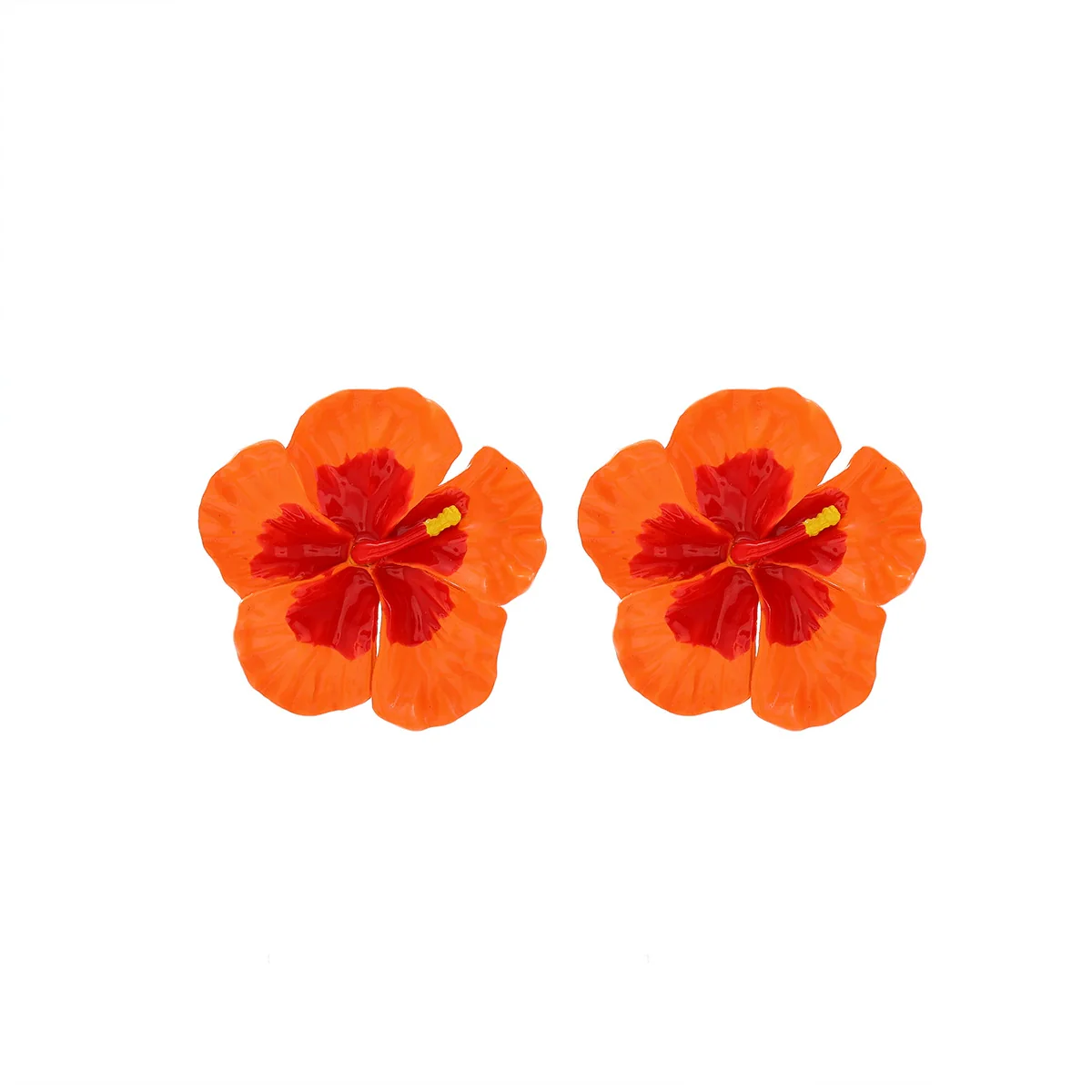 Wholesale Alloy Floral Dripping Oil Earrings For Women - Image 5