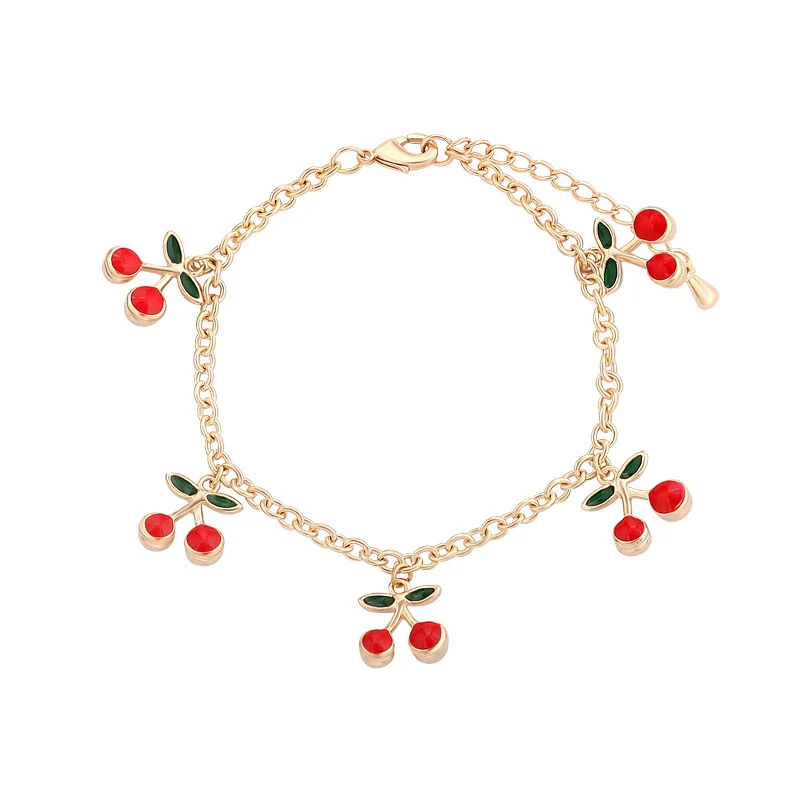 Wholesale Alloy Fruit Love Pendant Bracelet For Men And Women With Electroplating - Image 5