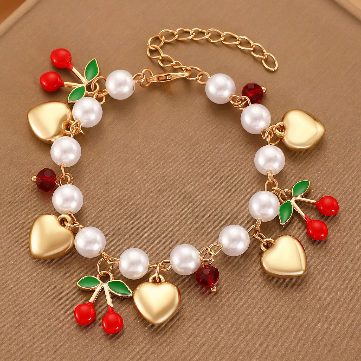 Wholesale Alloy Fruit Love Pendant Bracelet For Men And Women With Electroplating - Image 7