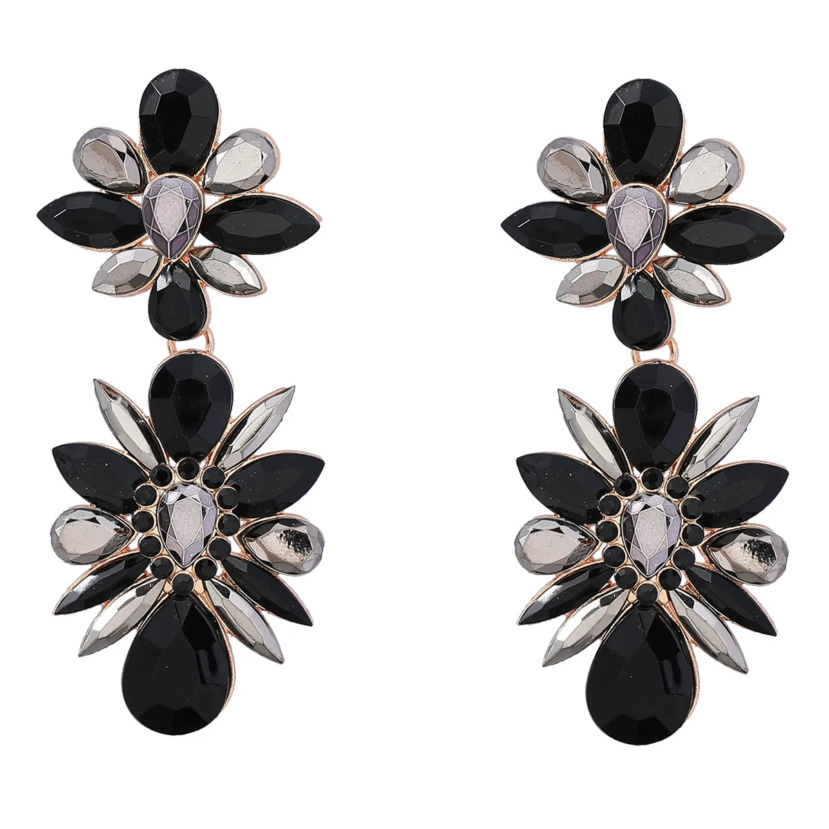 Wholesale Alloy Geometric Diamond Multilayer Exaggerated Fashion Women's Ear Jewelry - Image 8