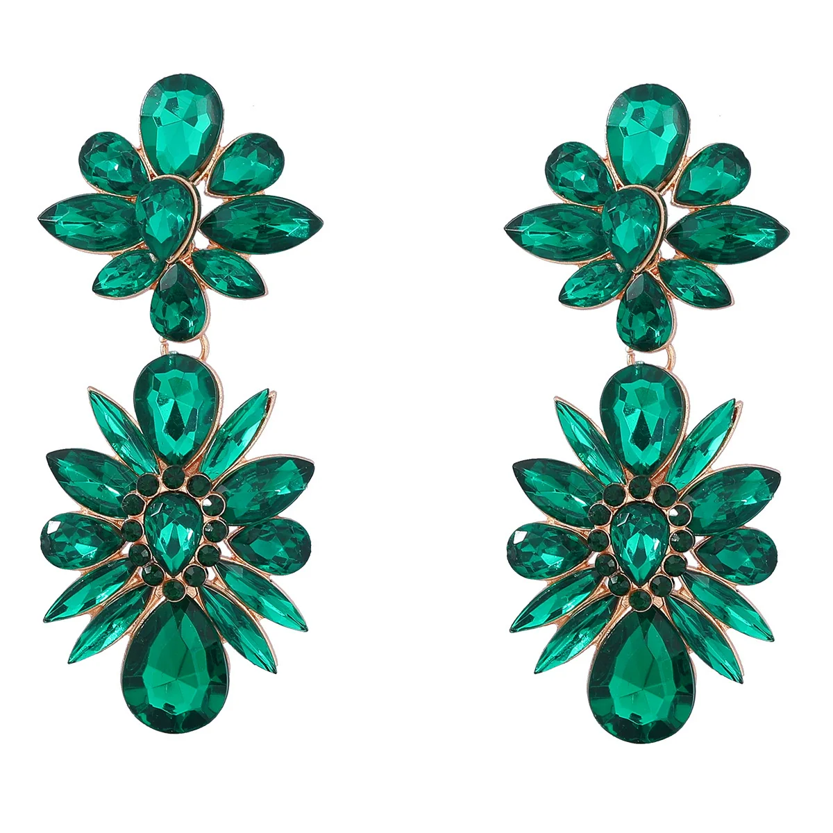 Wholesale Alloy Geometric Diamond Multilayer Exaggerated Fashion Women's Ear Jewelry - Image 9