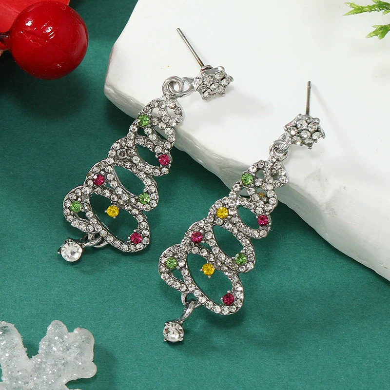 Wholesale Alloy Geometric Diamond Women's Earrings - Image 6