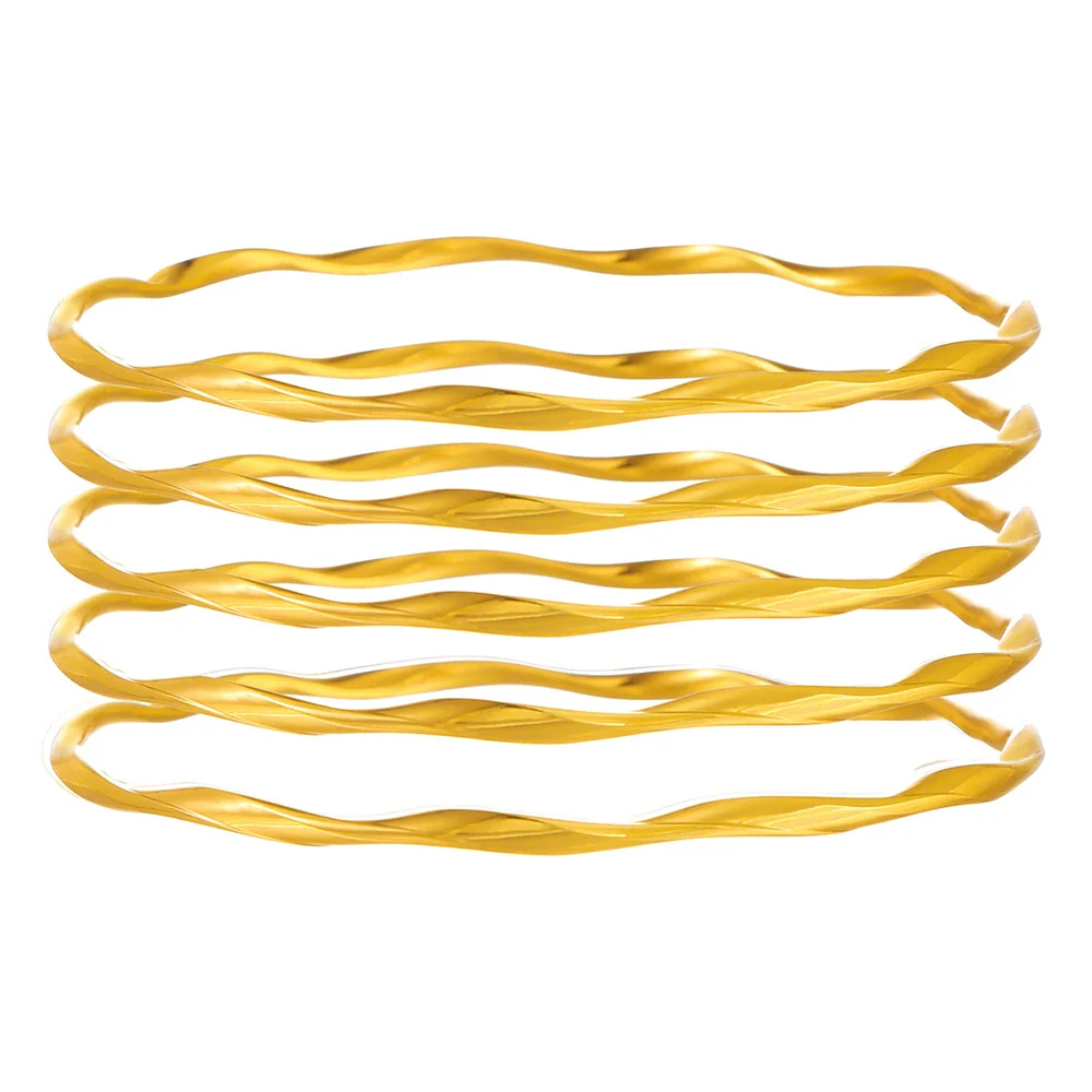 Wholesale Alloy Geometric Electroplated Multilayer Stacked Unisex And Women's Bracelet 6Piece Set - Image 40