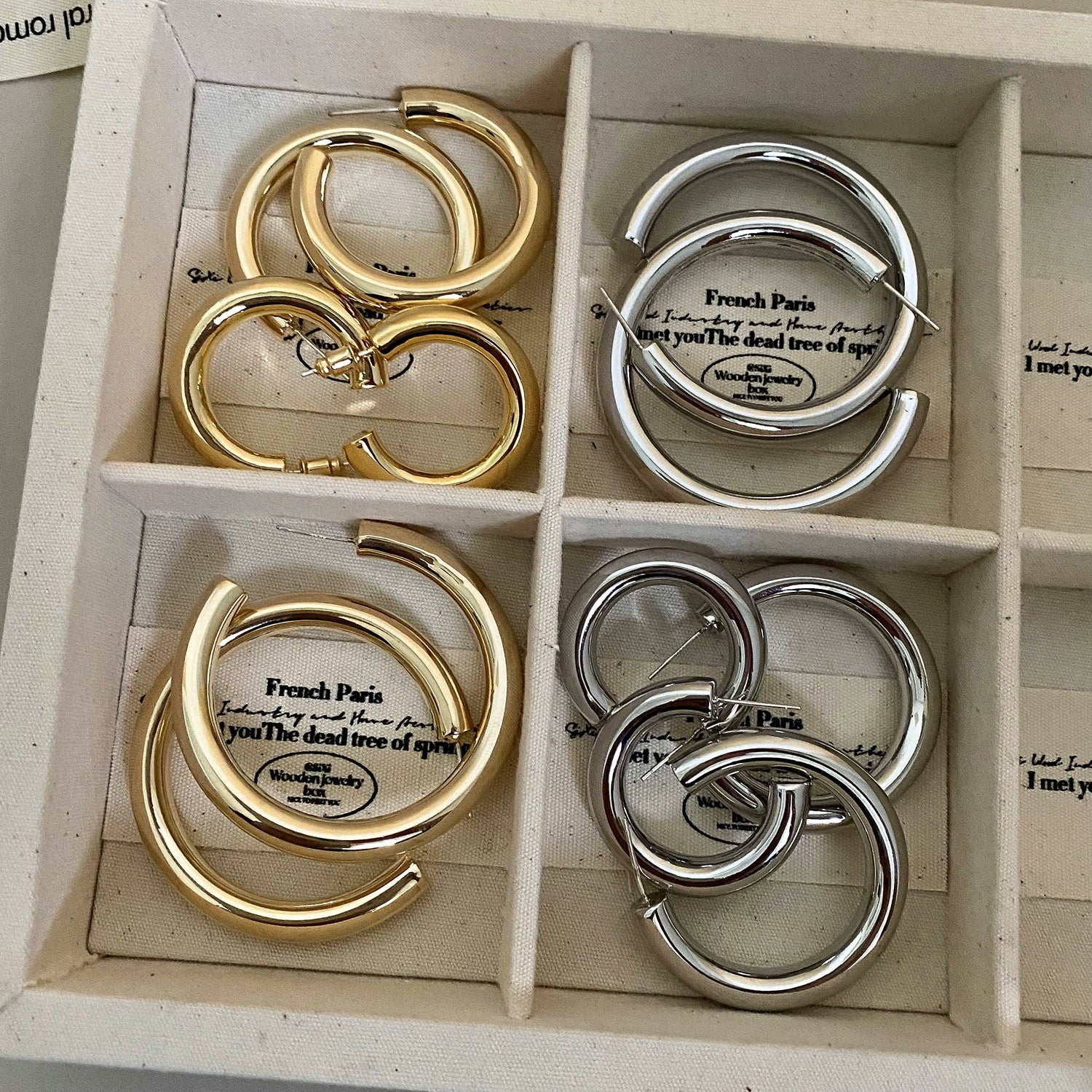 Wholesale Alloy Geometric Metal Earrings With S925 Silver Needle Goldplated For Women - Image 3