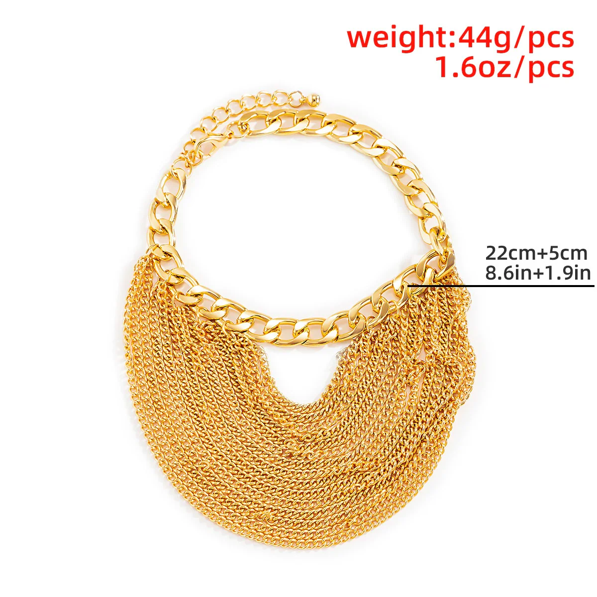 Wholesale Alloy Geometric Multi Layer Tassel Hip Hop Anklet For Women - Image 5
