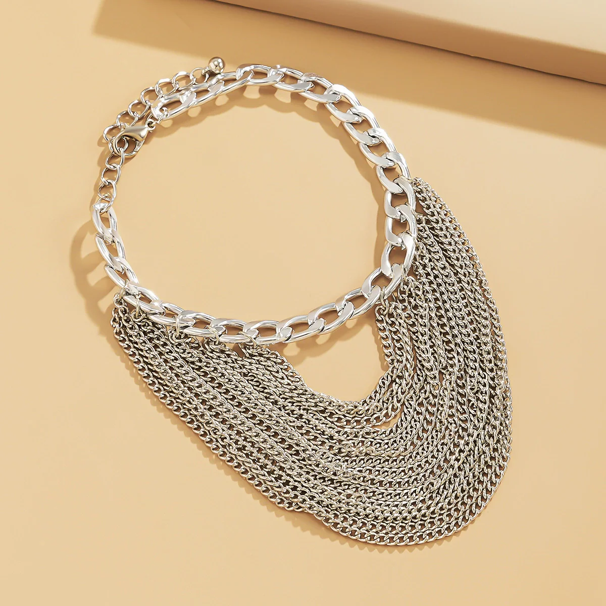 Wholesale Alloy Geometric Multi Layer Tassel Hip Hop Anklet For Women - Image 7