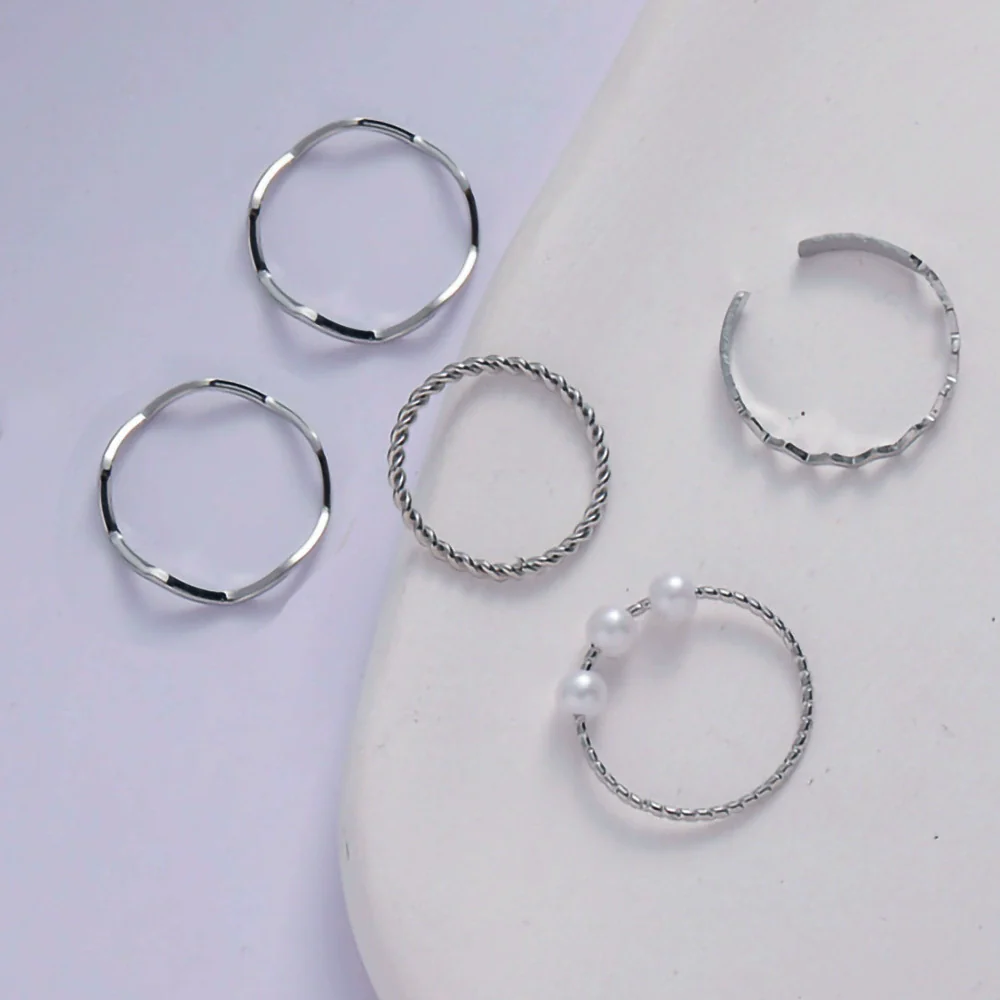 Wholesale Alloy Geometric Open Ring Jewelry With Electroplating Treatment Unisex Style - Image 3