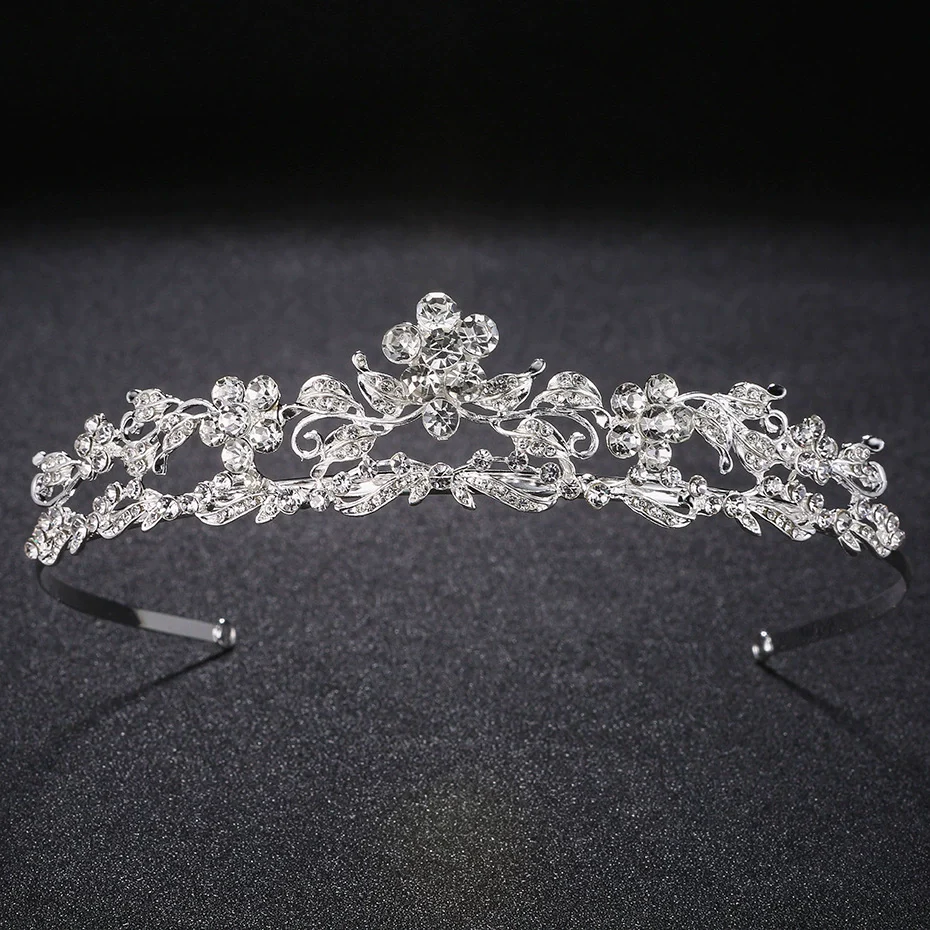 Wholesale Alloy Handmade Rhinestone Bridal Crown Hair Accessories For Women
