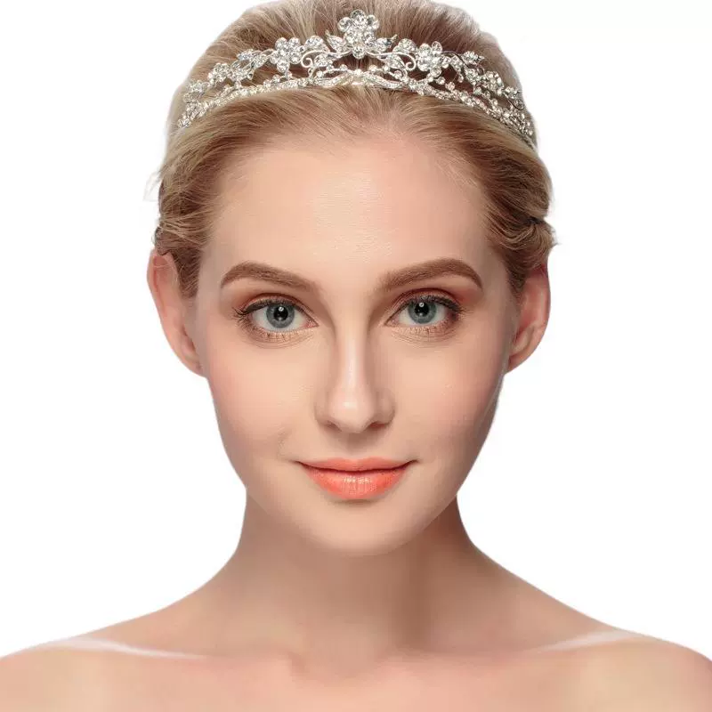 Wholesale Alloy Handmade Rhinestone Bridal Crown Hair Accessories For Women - Image 5