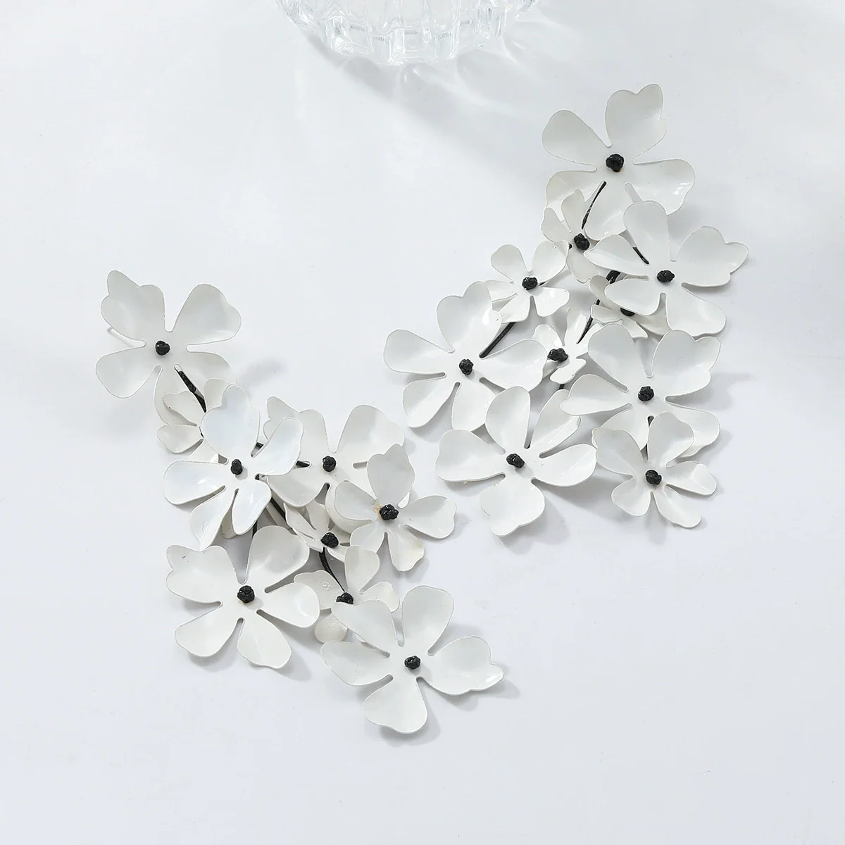 Wholesale Alloy Handwoven Knot Paint Flower Earrings For Women Cute Style Handmade - Image 4