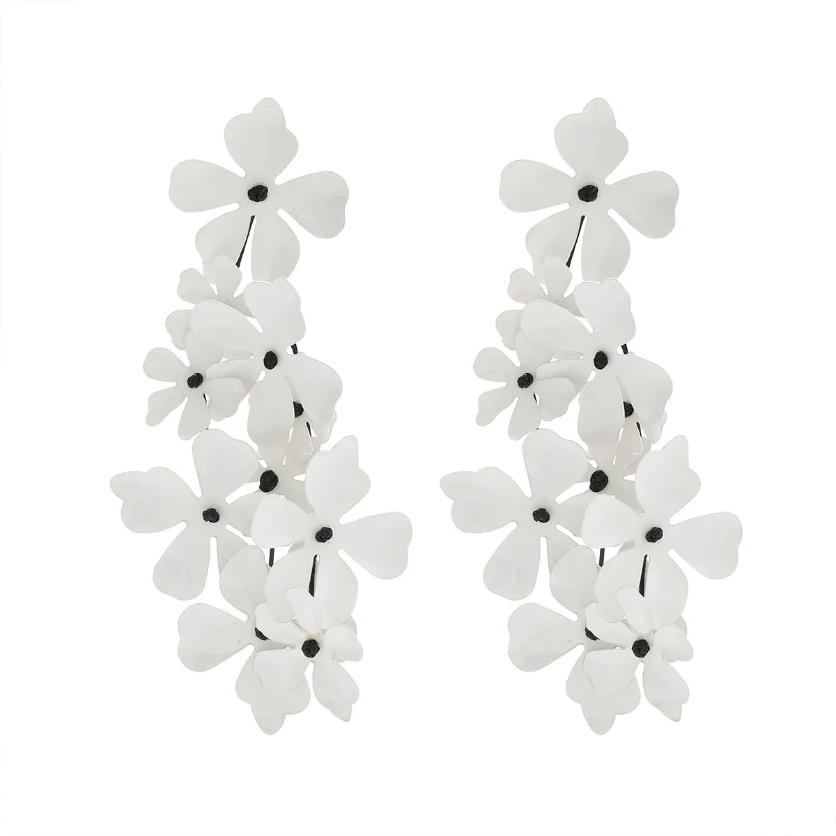 Wholesale Alloy Handwoven Knot Paint Flower Earrings For Women Cute Style Handmade - Image 5