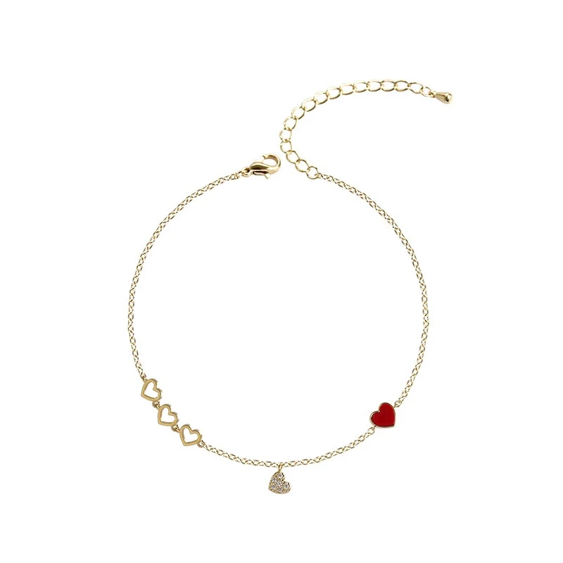 Wholesale Alloy Heart Sweet Style Electroplated Women's Bracelet - Image 5