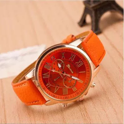 Wholesale Alloy Imitation Leather Strap Quartz Watch With Round Dial And Roman Numeral Scale Leisure Style - Image 13