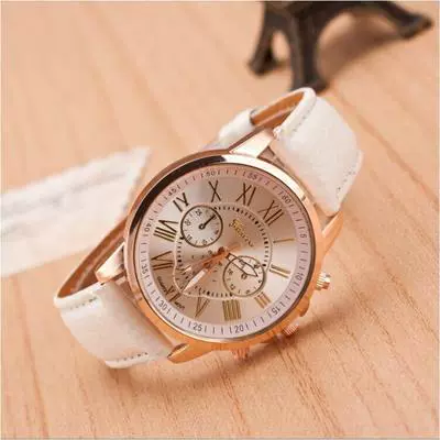 Wholesale Alloy Imitation Leather Strap Quartz Watch With Round Dial And Roman Numeral Scale Leisure Style - Image 6