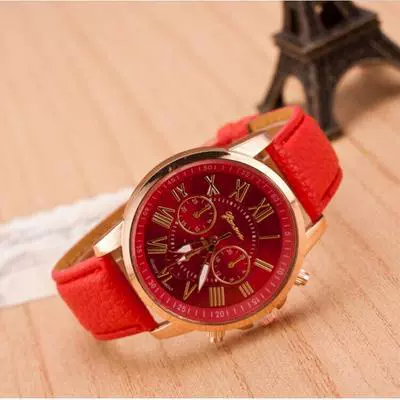 Wholesale Alloy Imitation Leather Strap Quartz Watch With Round Dial And Roman Numeral Scale Leisure Style - Image 8