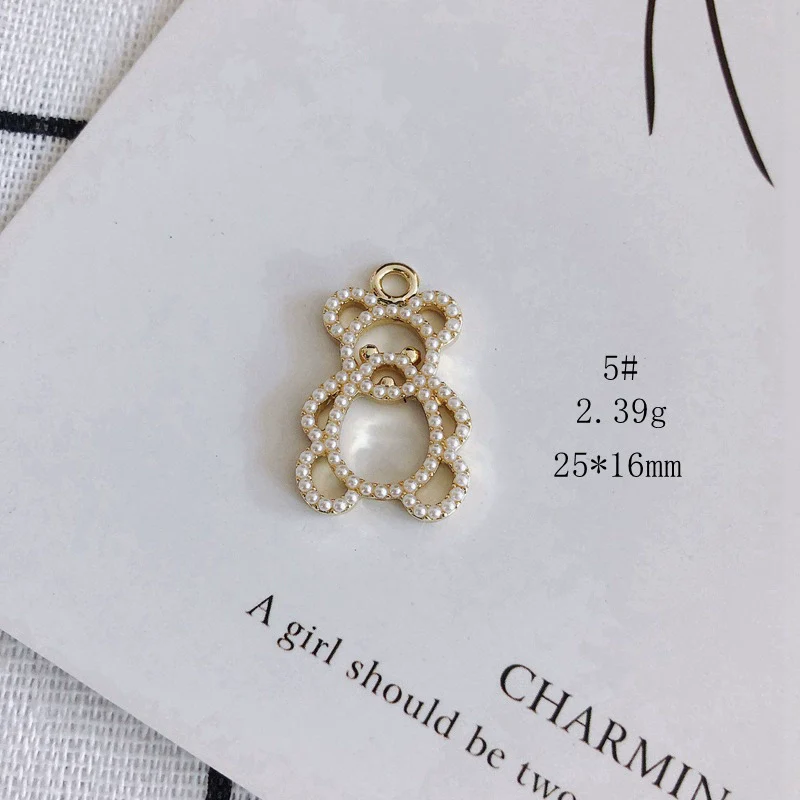 Wholesale Alloy Inlaid Jewelry Accessories With Bear And Rabbit Shapes For Earrings And Necklace - Image 10