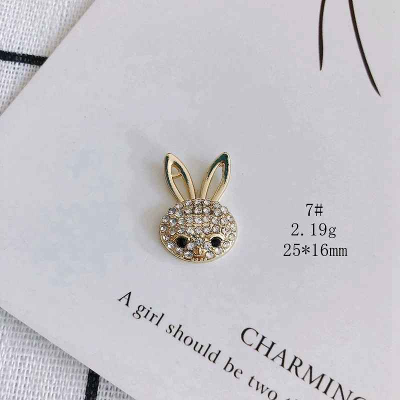Wholesale Alloy Inlaid Jewelry Accessories With Bear And Rabbit Shapes For Earrings And Necklace - Image 12