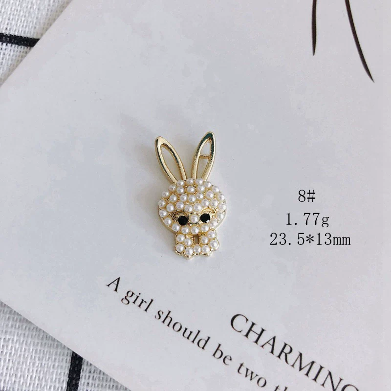 Wholesale Alloy Inlaid Jewelry Accessories With Bear And Rabbit Shapes For Earrings And Necklace - Image 13