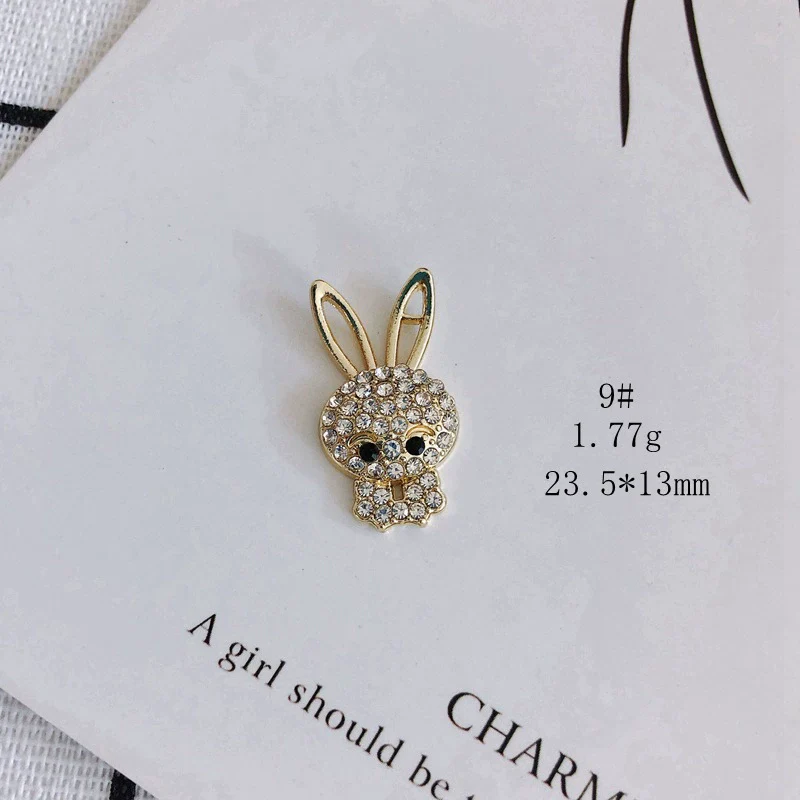 Wholesale Alloy Inlaid Jewelry Accessories With Bear And Rabbit Shapes For Earrings And Necklace - Image 14