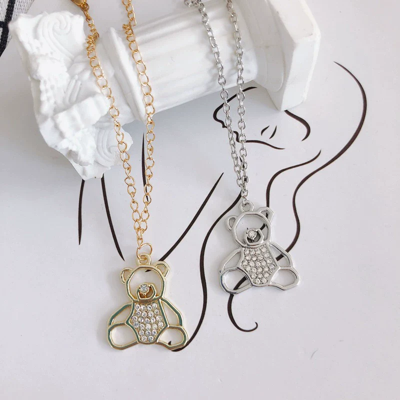 Wholesale Alloy Inlaid Jewelry Accessories With Bear And Rabbit Shapes For Earrings And Necklace - Image 3