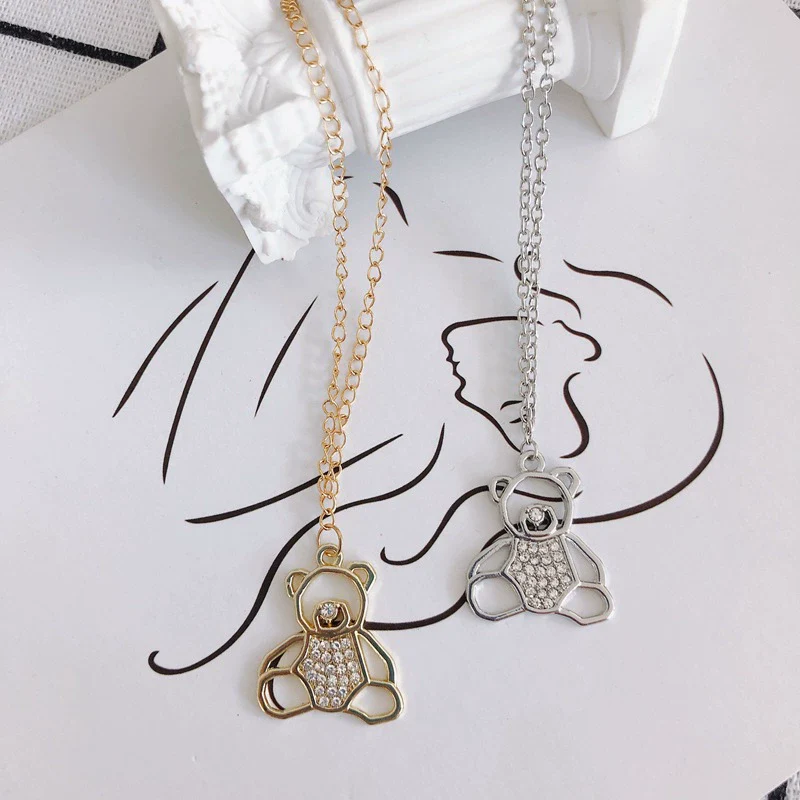 Wholesale Alloy Inlaid Jewelry Accessories With Bear And Rabbit Shapes For Earrings And Necklace - Image 4