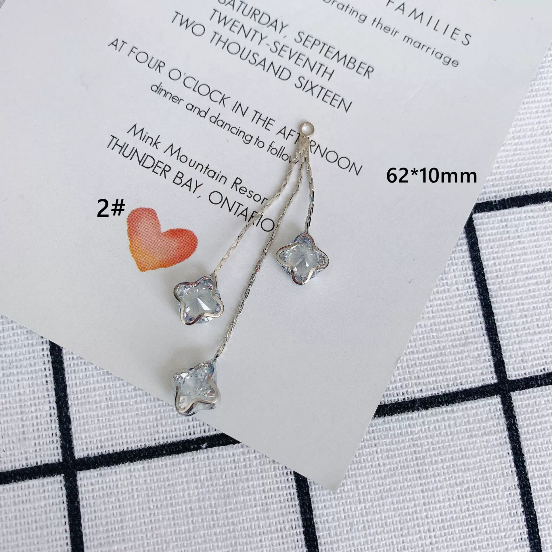 Wholesale Alloy Inlaid Star Earrings Jewelry Accessories With Electroplating - Image 7
