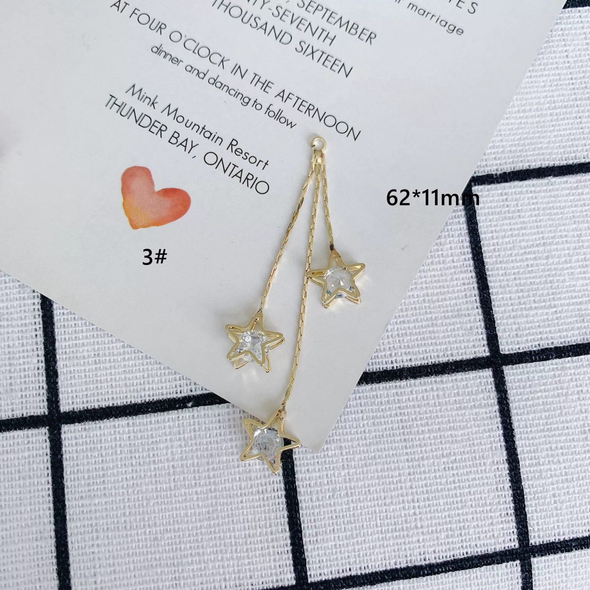 Wholesale Alloy Inlaid Star Earrings Jewelry Accessories With Electroplating - Image 8