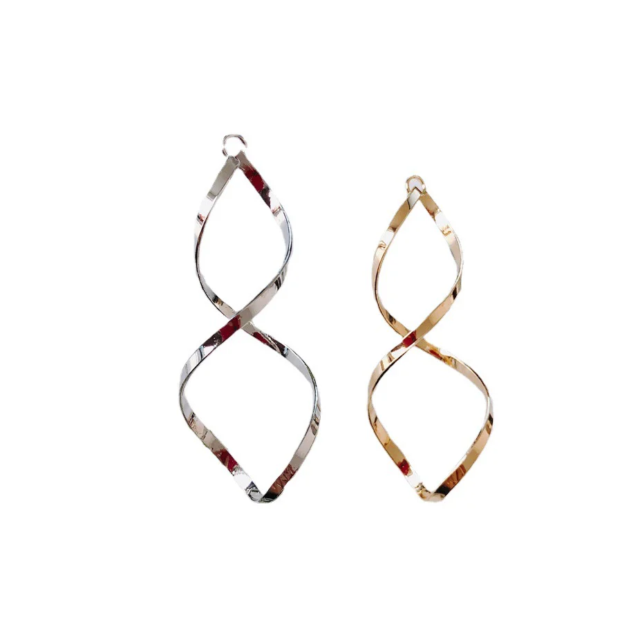 Wholesale Alloy Jewelry Accessories Color Retention Plating Twist Simple Earrings - Image 4