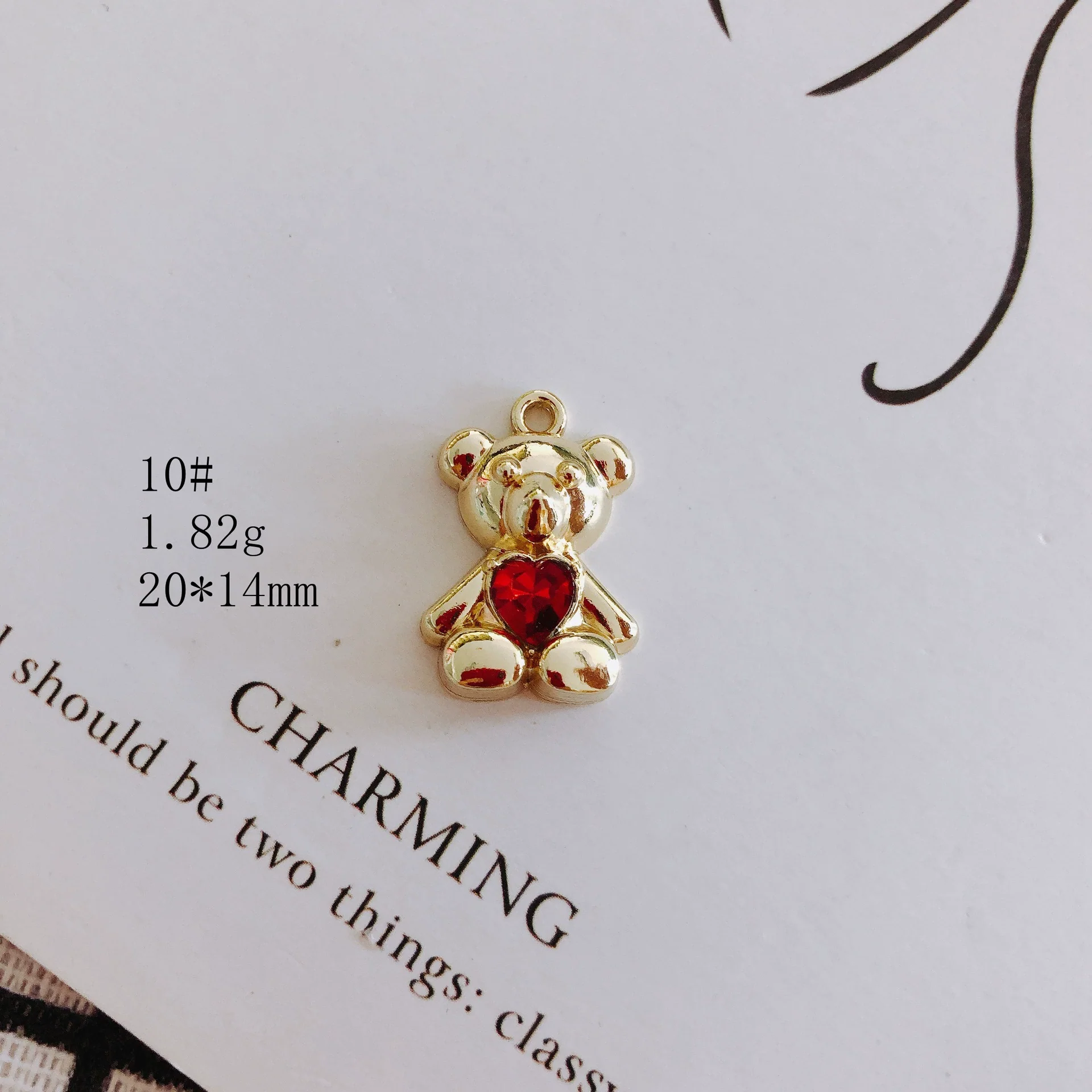 Wholesale Alloy Jewelry Accessories Electroplated With Small Bear Robot Shapes For Earrings And Necklace - Image 11