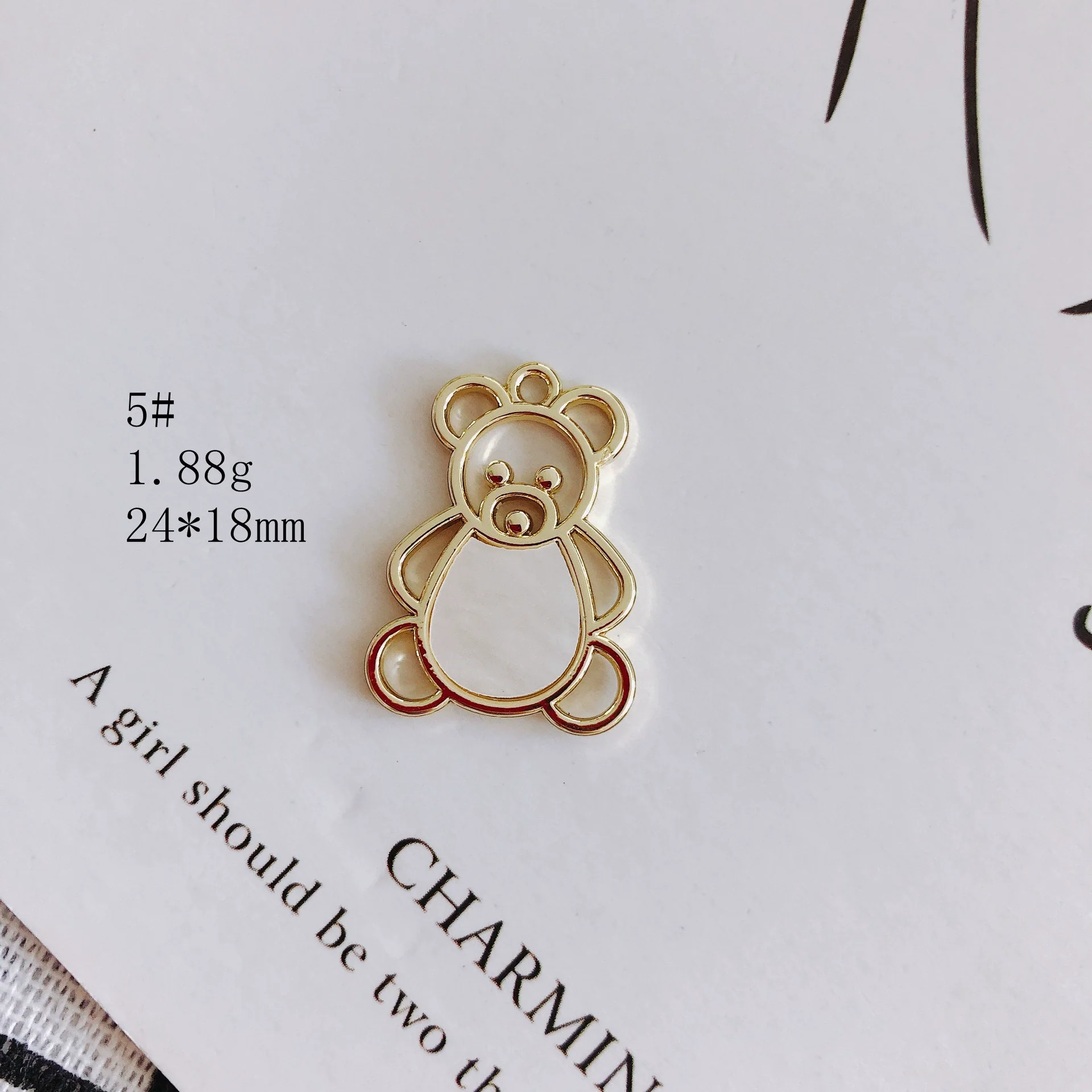 Wholesale Alloy Jewelry Accessories Electroplated With Small Bear Robot Shapes For Earrings And Necklace - Image 7