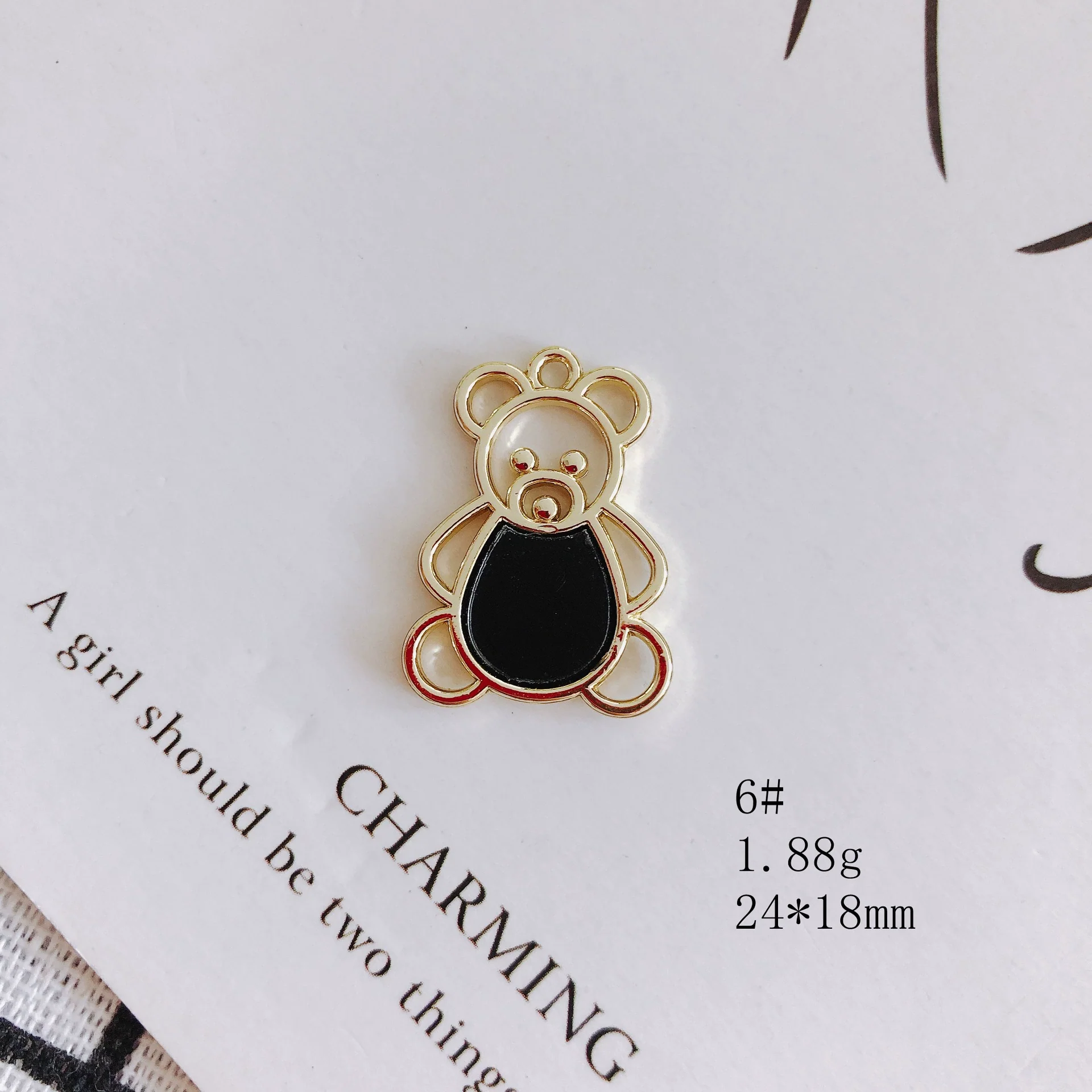 Wholesale Alloy Jewelry Accessories Electroplated With Small Bear Robot Shapes For Earrings And Necklace - Image 8