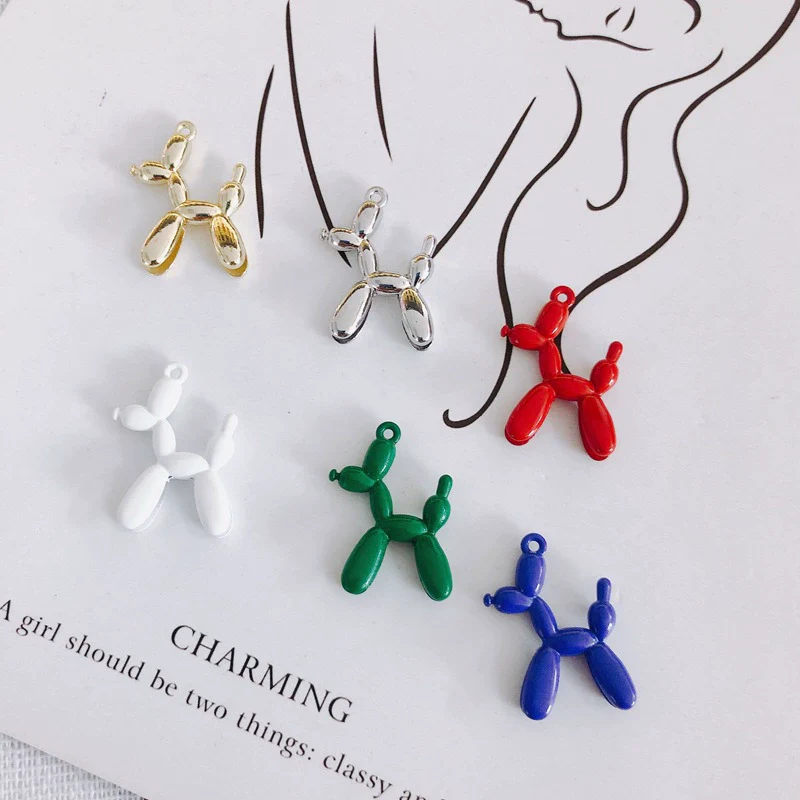Wholesale Alloy Jewelry Accessories Spray Painted Abstract Puppy Earrings Pendant