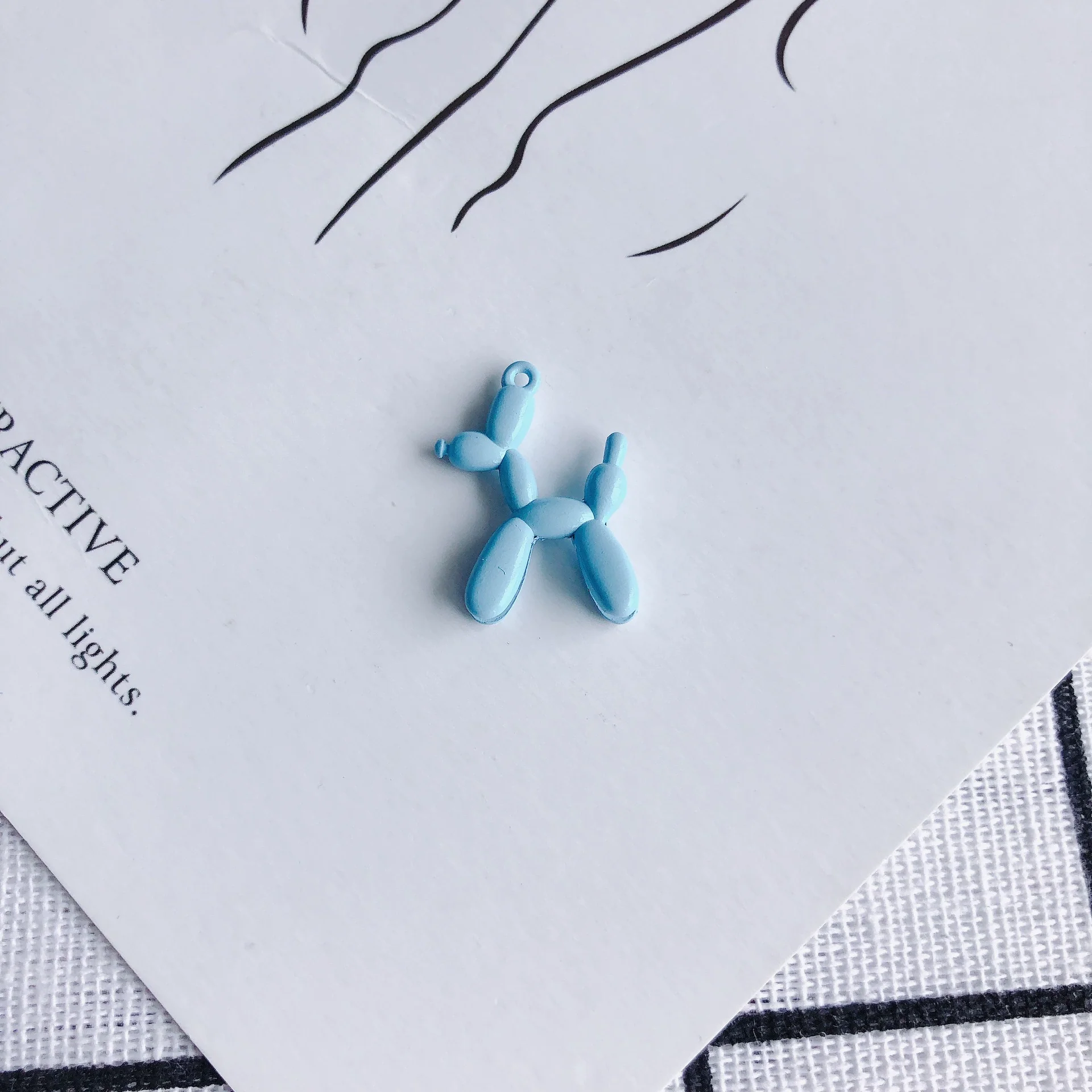 Wholesale Alloy Jewelry Accessories Spray Painted Abstract Puppy Earrings Pendant - Image 13