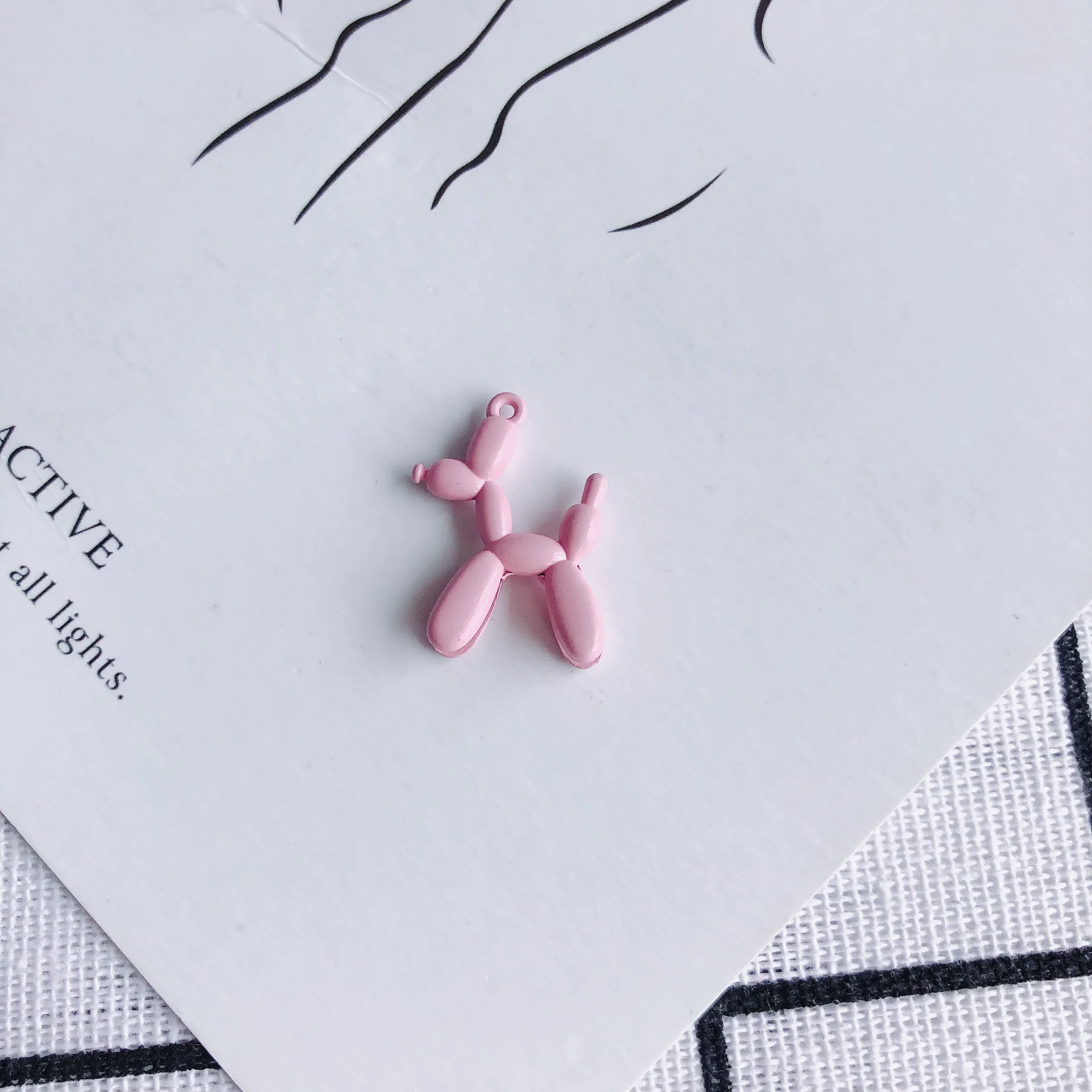 Wholesale Alloy Jewelry Accessories Spray Painted Abstract Puppy Earrings Pendant - Image 15