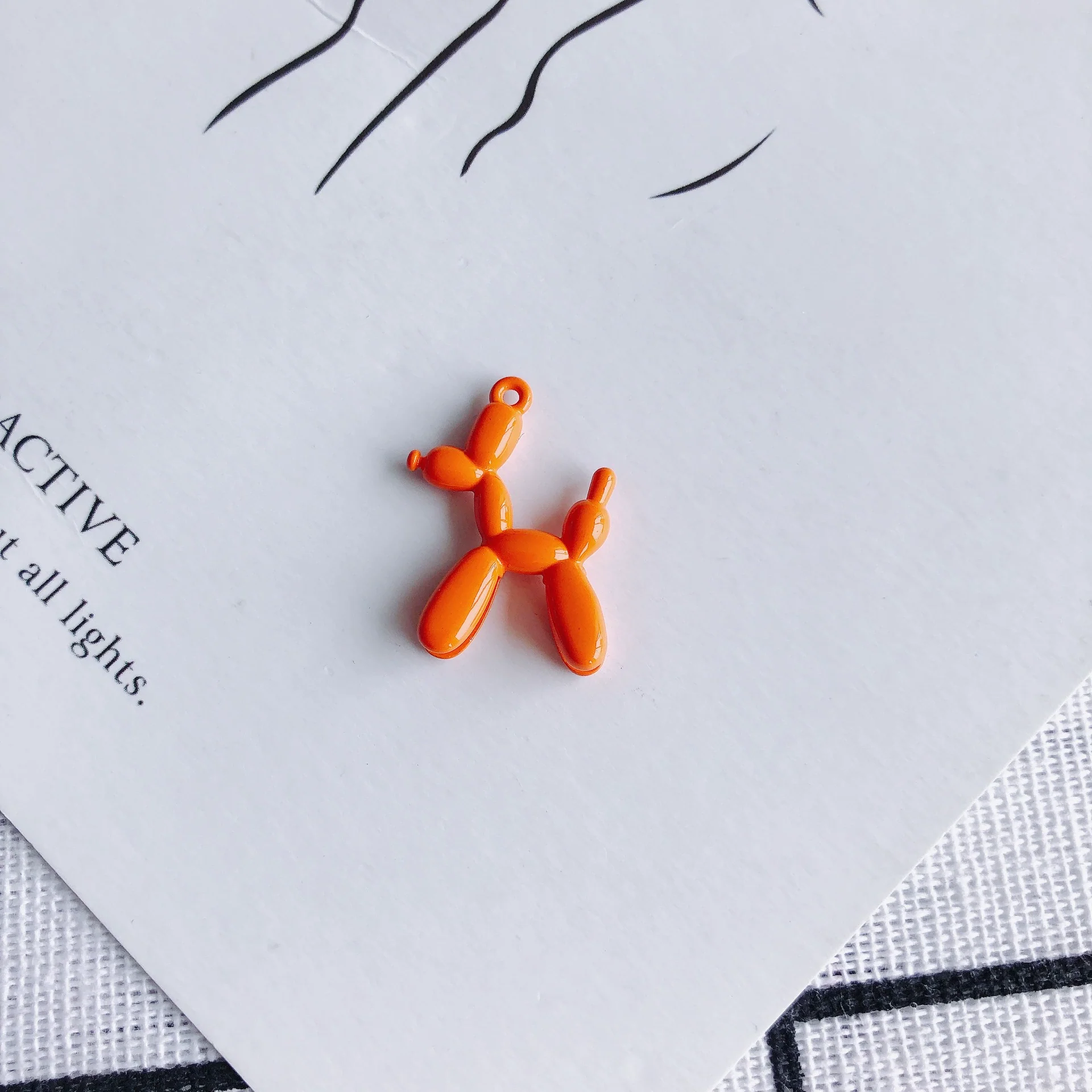 Wholesale Alloy Jewelry Accessories Spray Painted Abstract Puppy Earrings Pendant - Image 17