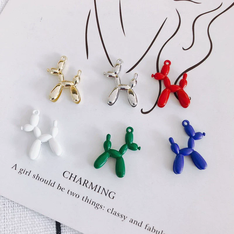Wholesale Alloy Jewelry Accessories Spray Painted Abstract Puppy Earrings Pendant - Image 3