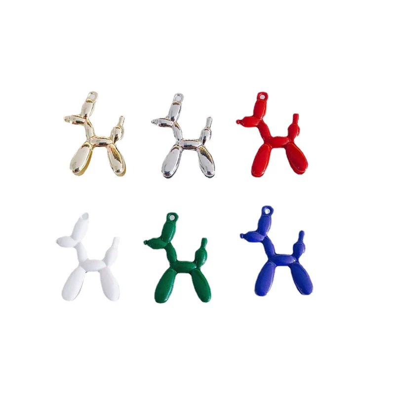 Wholesale Alloy Jewelry Accessories Spray Painted Abstract Puppy Earrings Pendant - Image 5