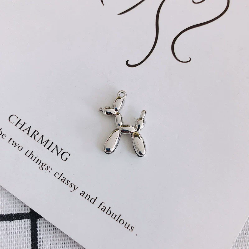 Wholesale Alloy Jewelry Accessories Spray Painted Abstract Puppy Earrings Pendant - Image 7