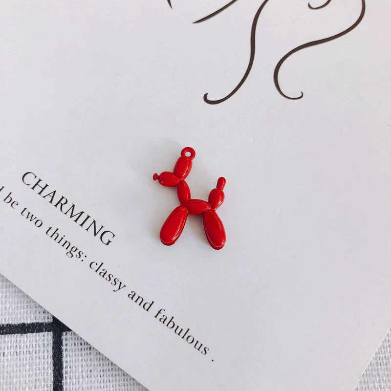 Wholesale Alloy Jewelry Accessories Spray Painted Abstract Puppy Earrings Pendant - Image 8