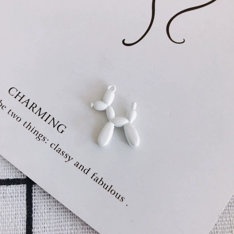 Wholesale Alloy Jewelry Accessories Spray Painted Abstract Puppy Earrings Pendant - Image 9